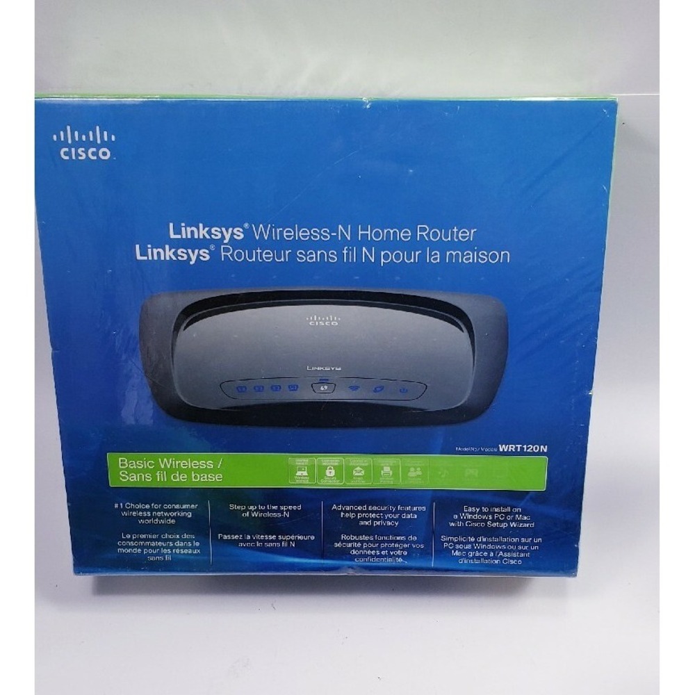 Cisco Linksys Wireless-N Home Router Model WRT120N New Sealed